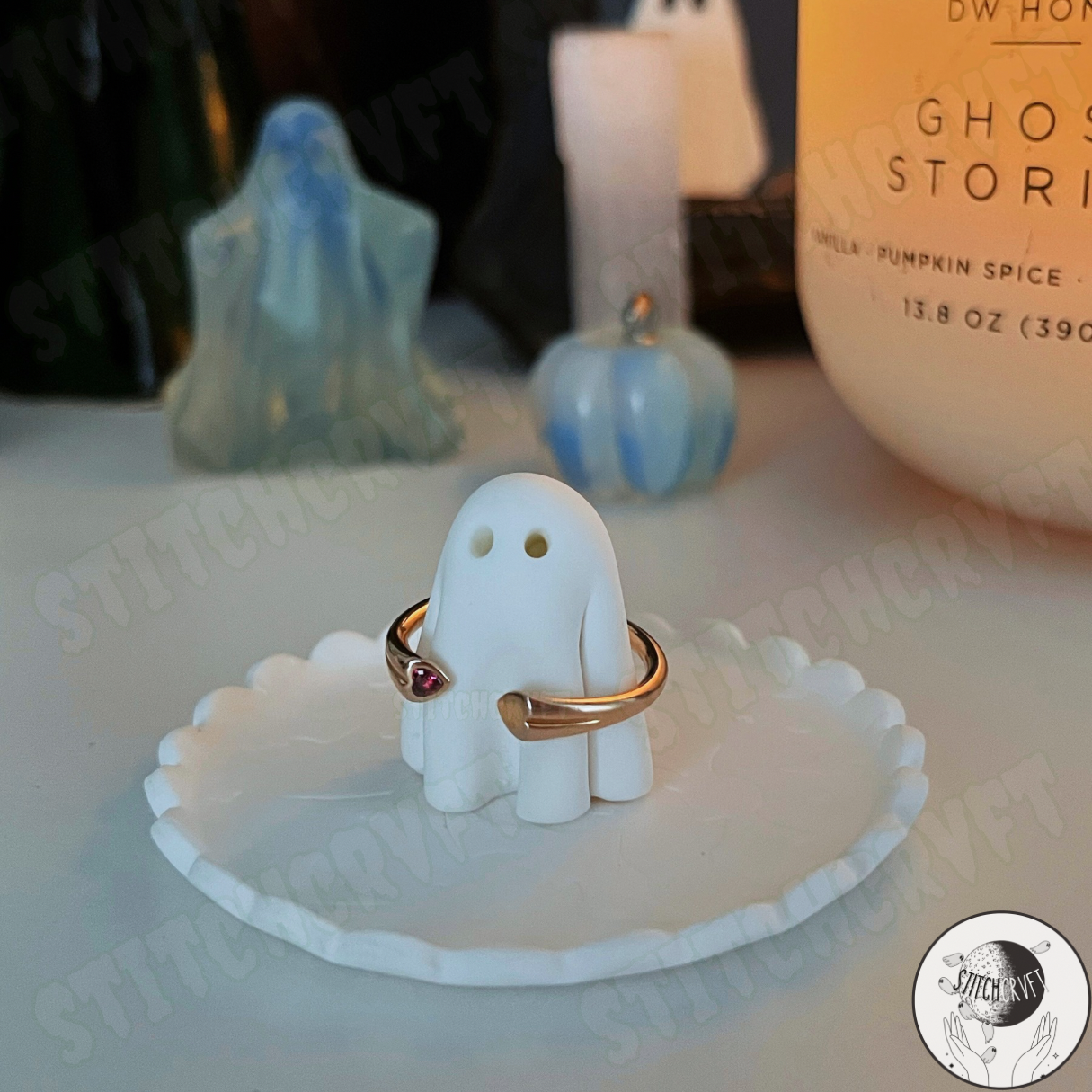 Sheet ghost trinket ring dish | Handmade to order