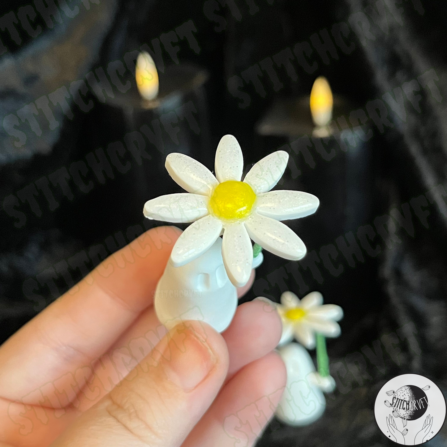 Ghost holding tiny flower umbrella | SMALL BATCH