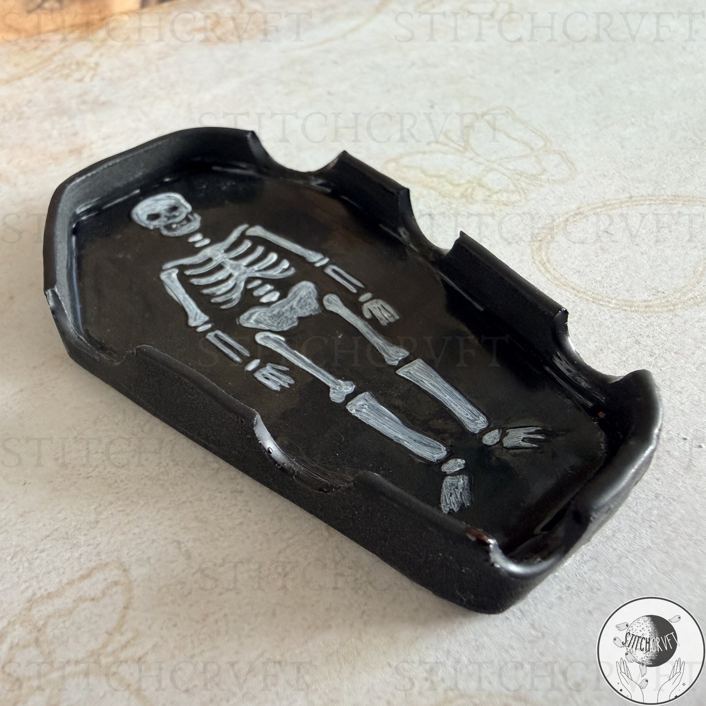 Coffin tool rest catch-all tray | Handmade to order