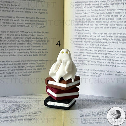 Miniature sheet ghost book stacks | Limited small batch