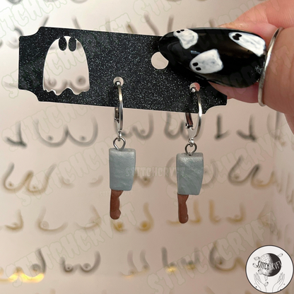 Tiny cleaver earrings | Handmade to order