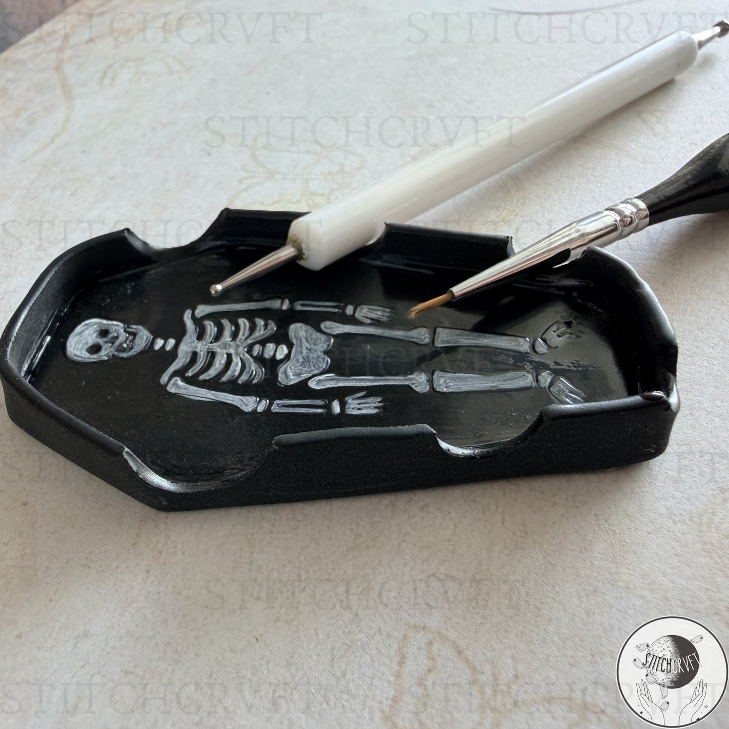Coffin tool rest catch-all tray | Handmade to order