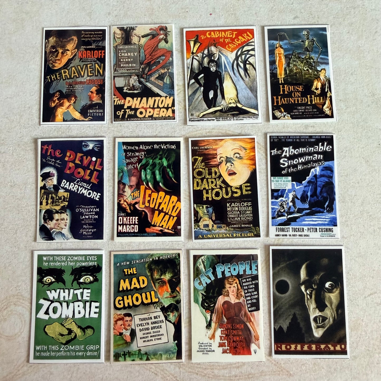 Ghosts with classic horror movie posters | Handmade to order
