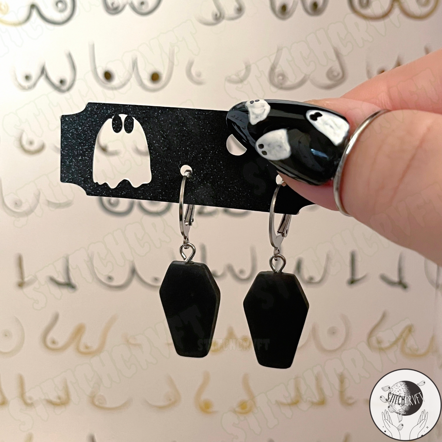 Mini coffin earrings | Handmade to order