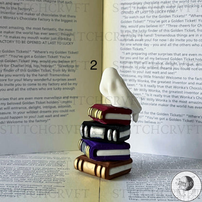 Miniature sheet ghost book stacks | Limited small batch