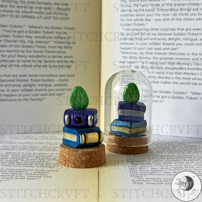 Miniature book stack bell jars | Limited small batch