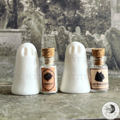 Ghost with tiny potion ingredients | Handmade to order