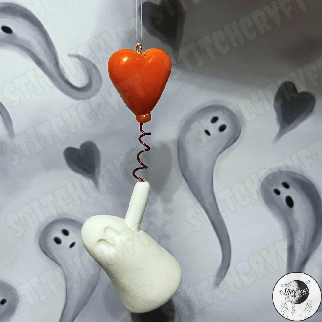 Ghost floating with heart baloon | Small batch