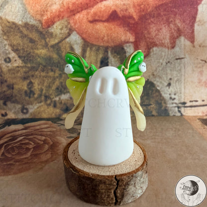 Ghost with Luna moth wings  | Handmade to order