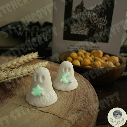 Ghost holding glowing star/moon | Handmade to order