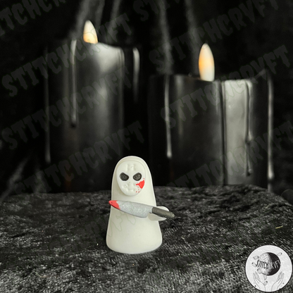 Horror ghost with ski mask and utensil | Handmade to order