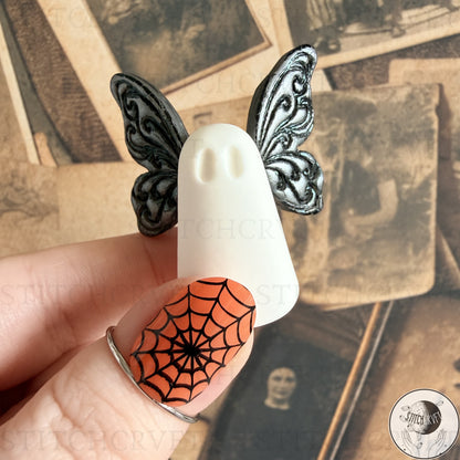 Ghost With coloured gilded wings | Handmade to order