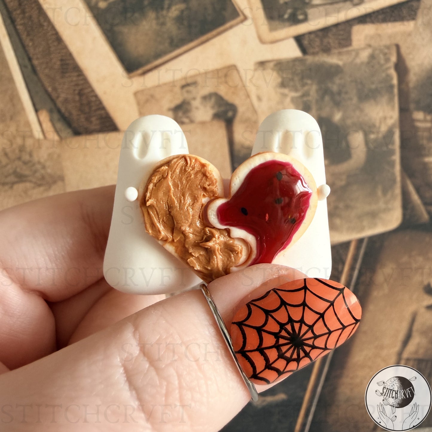 PB & J puzzle heart ghost duo | Limited small batch