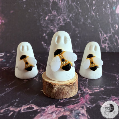 Ghost holding golden bee | Handmade to order