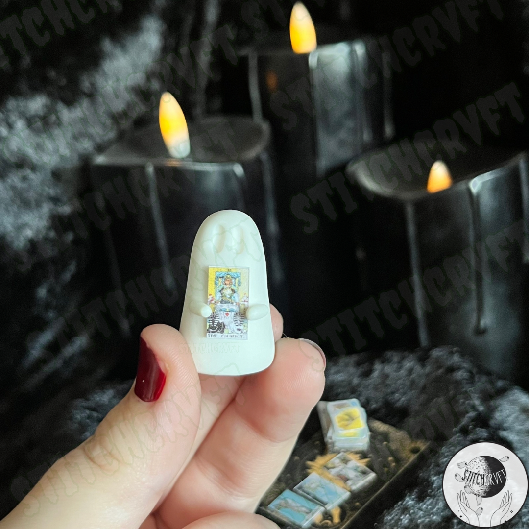 Tarot ghost with full miniature tarot set | Handmade to order