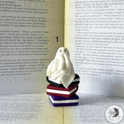 Miniature sheet ghost book stacks | Limited small batch