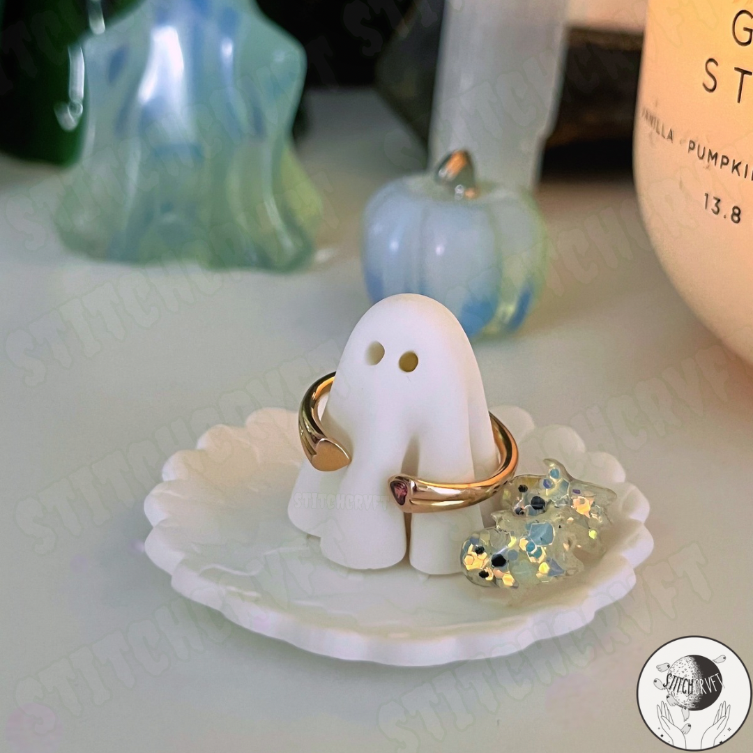 Sheet ghost trinket ring dish | Handmade to order