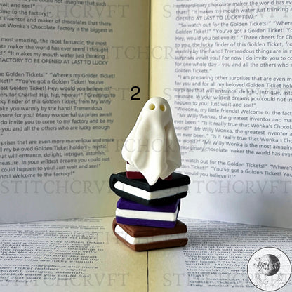 Miniature sheet ghost book stacks | Limited small batch