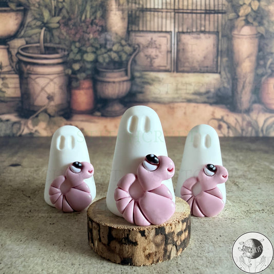 Ghost with worm familiar | Handmade to order