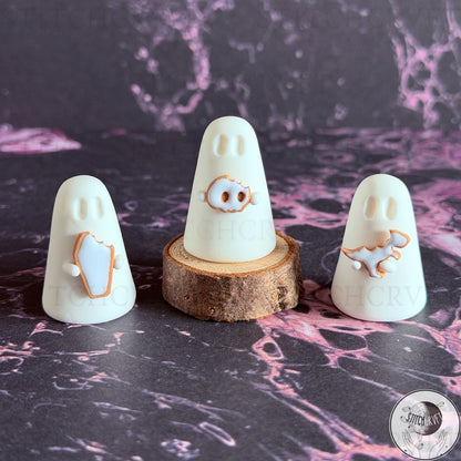 Ghost holding tiny iced cookies | Handmade to order