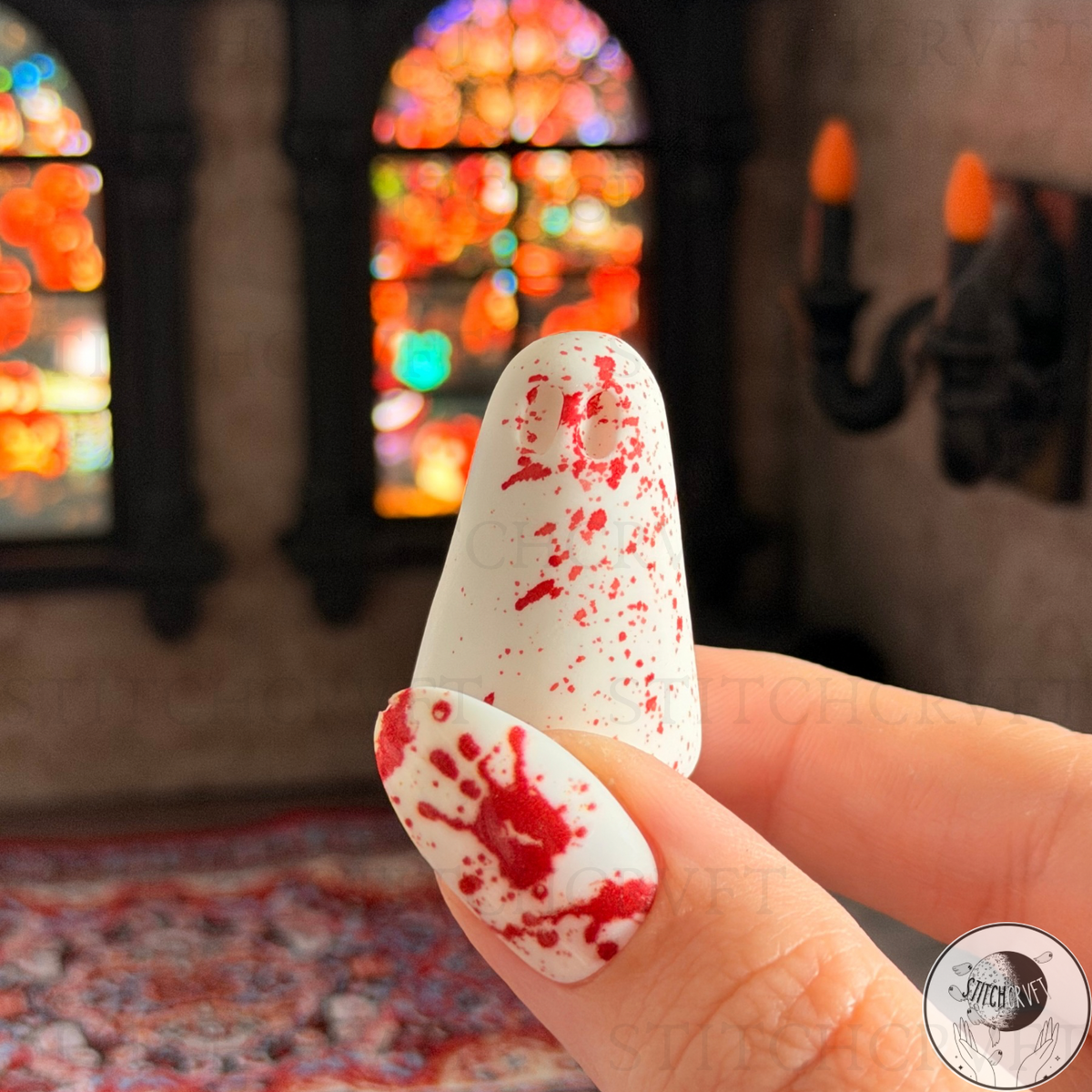 Blood splattered ghost | Handmade to order