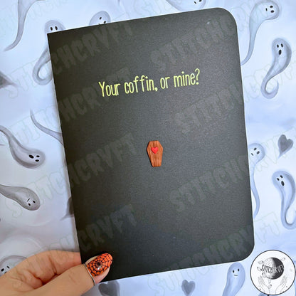 You’re coffin, or mine? Alternative 3D greetings card | Handmade to order