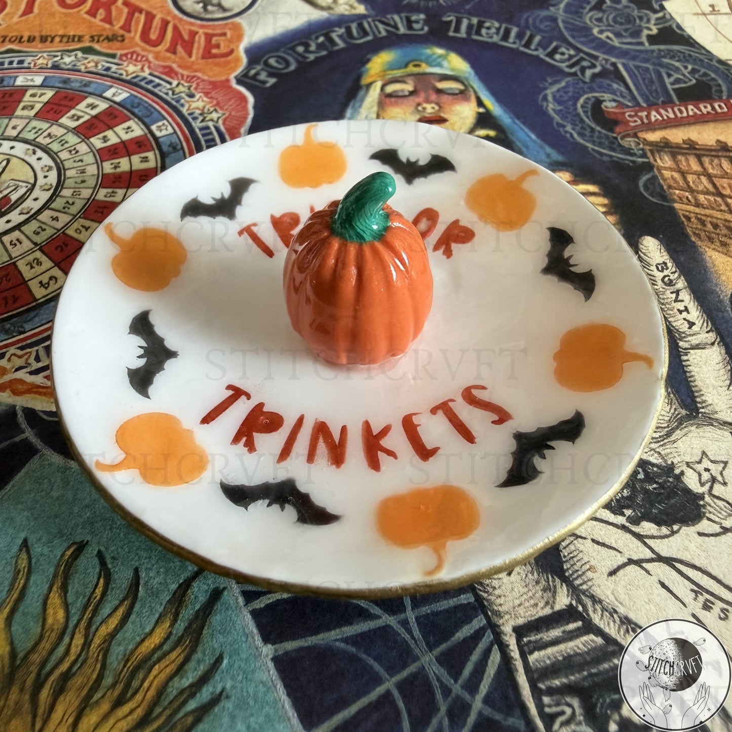 Trick or trinkets jewellery dish | Handmade to order