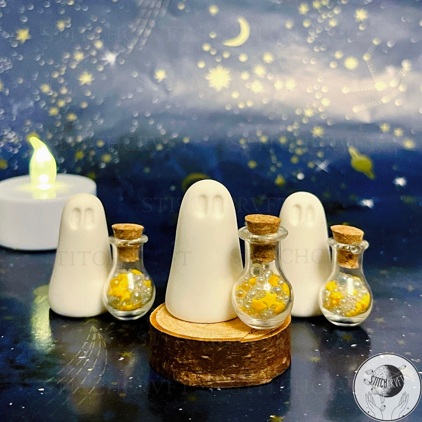 Ghost with tiny bottles of magic | Limited small batch