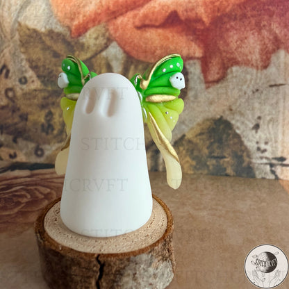 Ghost with Luna moth wings  | Handmade to order