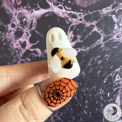 Ghost holding golden bee | Handmade to order