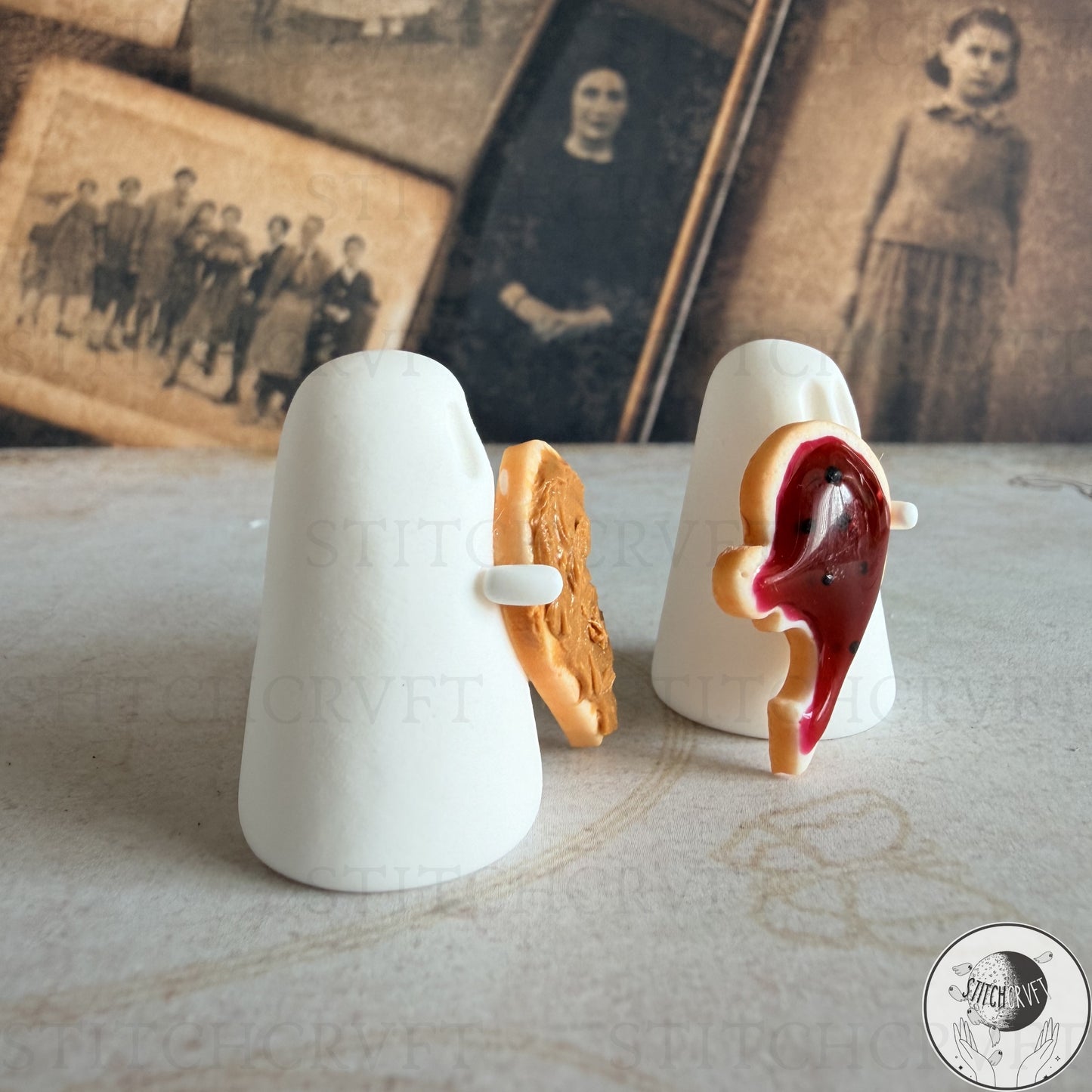 PB & J puzzle heart ghost duo | Limited small batch