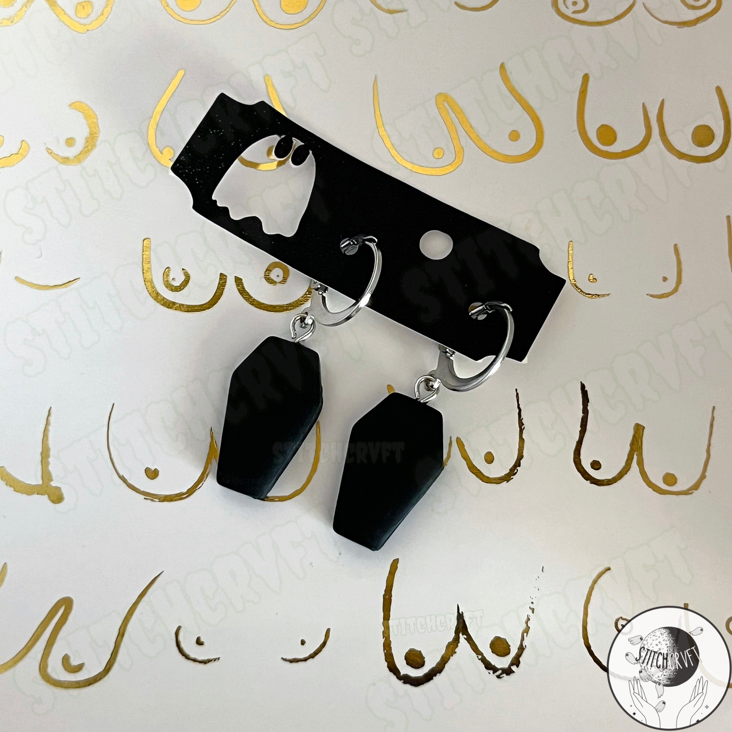 Mini coffin earrings | Handmade to order