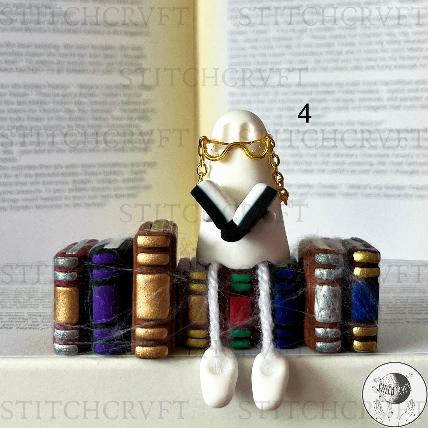 Haunted book row shelf sitter | Limited small batch
