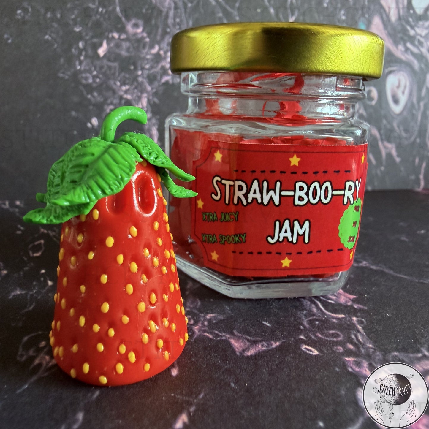 Straw-boo-ry ghost | Handmade to order