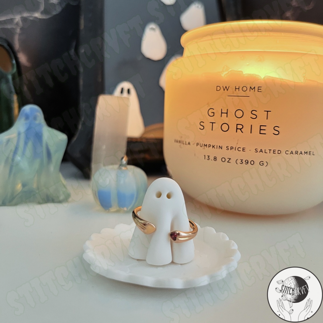 Sheet ghost trinket ring dish | Handmade to order