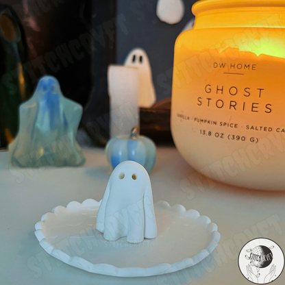 Sheet ghost trinket ring dish | Handmade to order