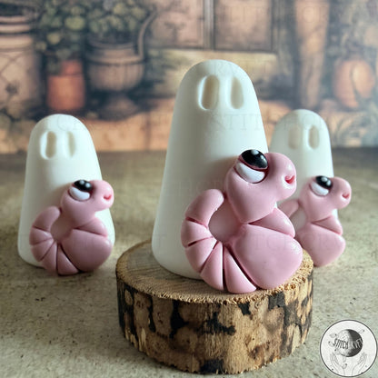 Ghost with worm familiar | Handmade to order
