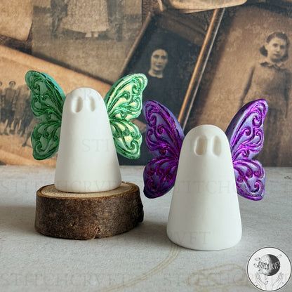Ghost With coloured gilded wings | Handmade to order