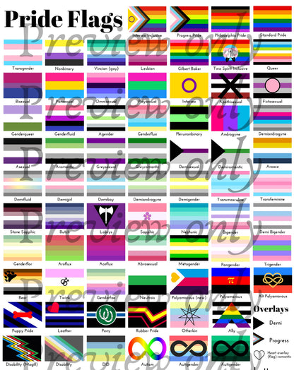 Ghost holding tiny pride flag (various designs) | Handmade to order