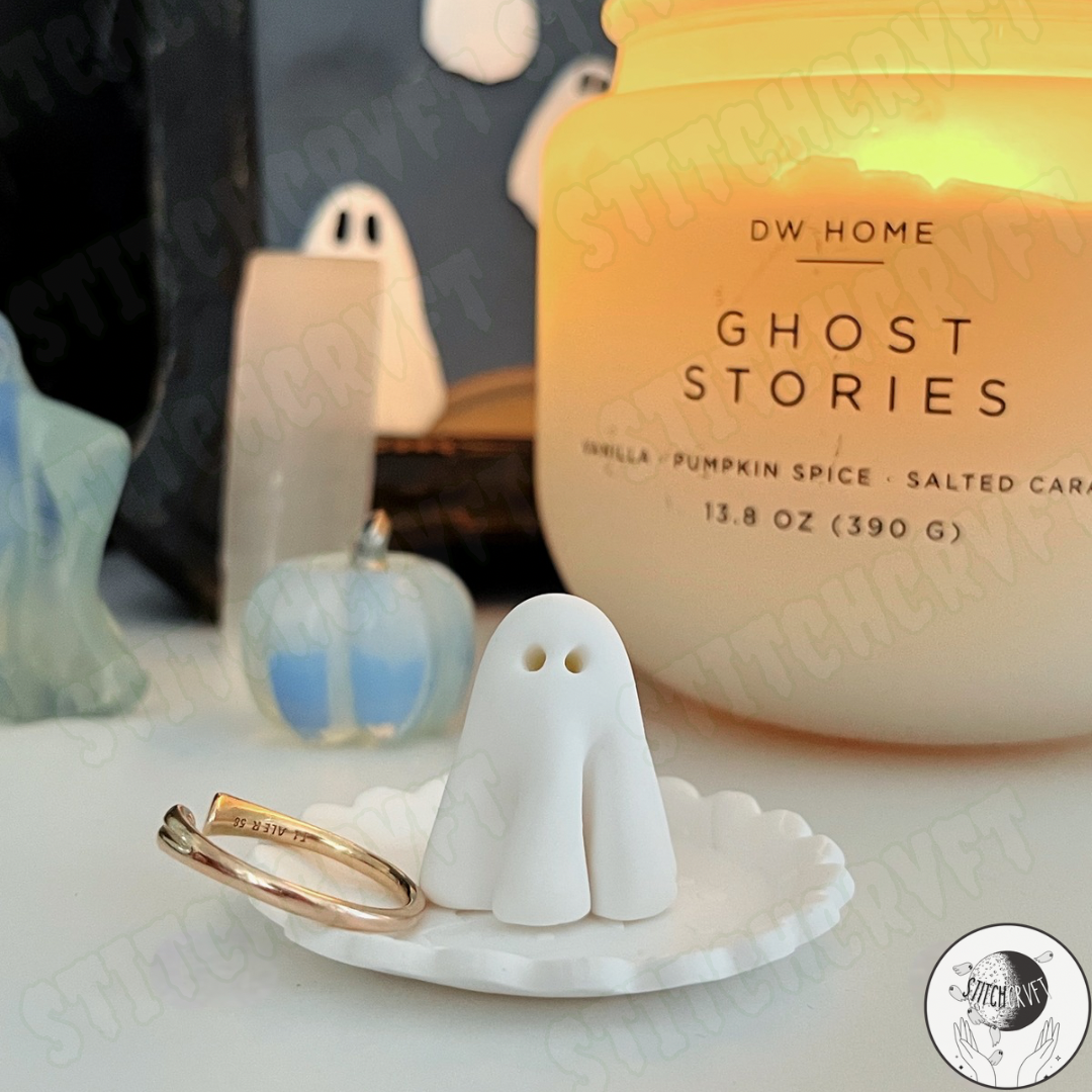 Sheet ghost trinket ring dish | Handmade to order