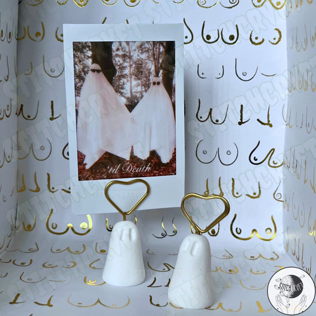 Ghost photo holder | Place-card holder | Handmade to order