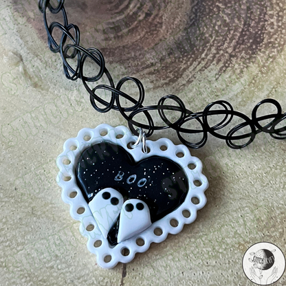 Lace heart Boo choker | Handmade to order