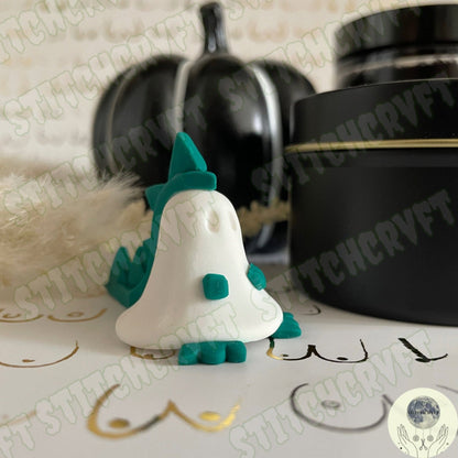 Ghost wearing dino costume | Handmade to order