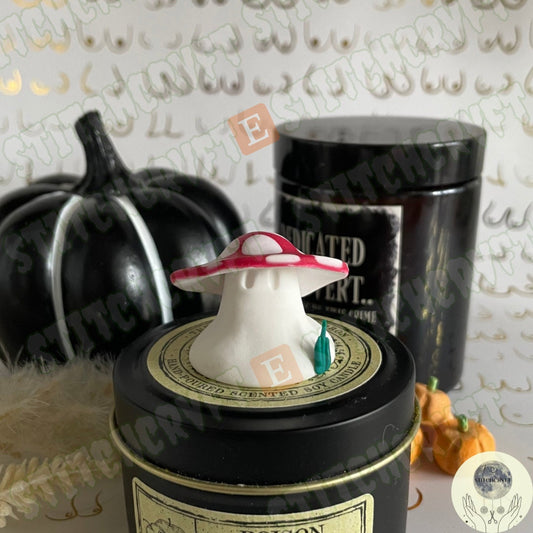 Mushroom ghost with grassy sprouts | Handmade to order