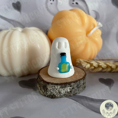 Ghost holding tiny potion bottle | Handmade to order