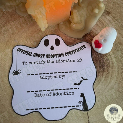 Ghost holding tiny gingerbread | Handmade to order