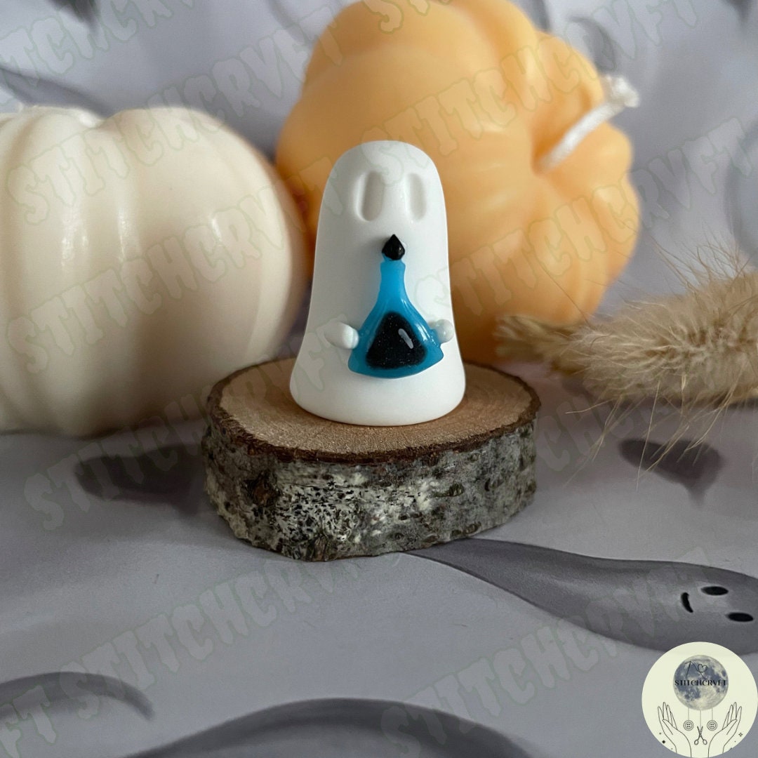 Ghost holding tiny potion bottle | Handmade to order