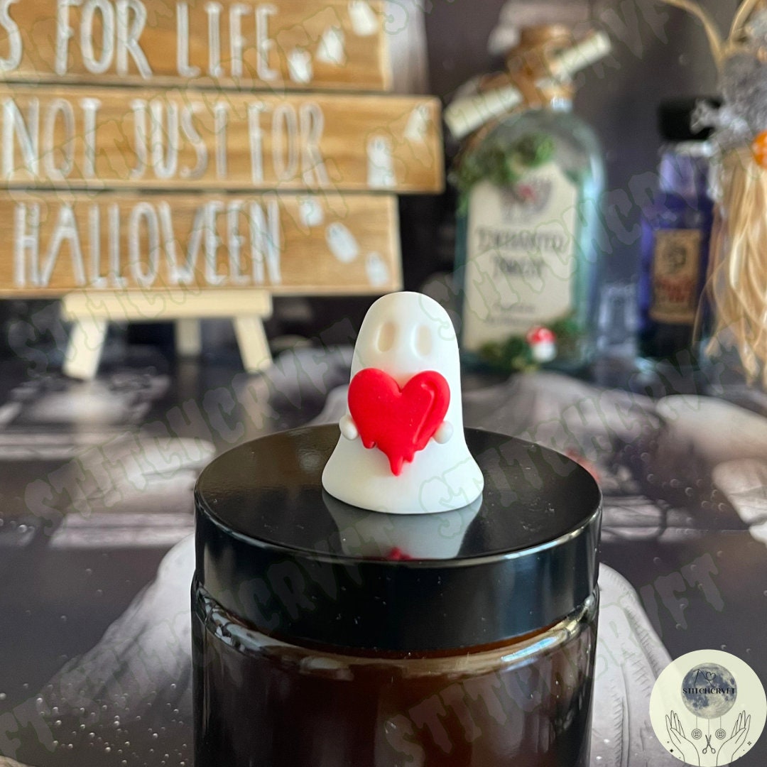 Ghost holding melting heart | Handmade to order