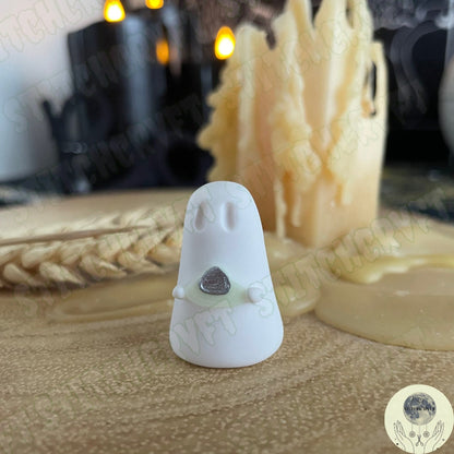 Ghost holding glowing ufo | Handmade to order