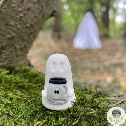 Ghost holding tiny glowing ghost in jar | Handmade to order